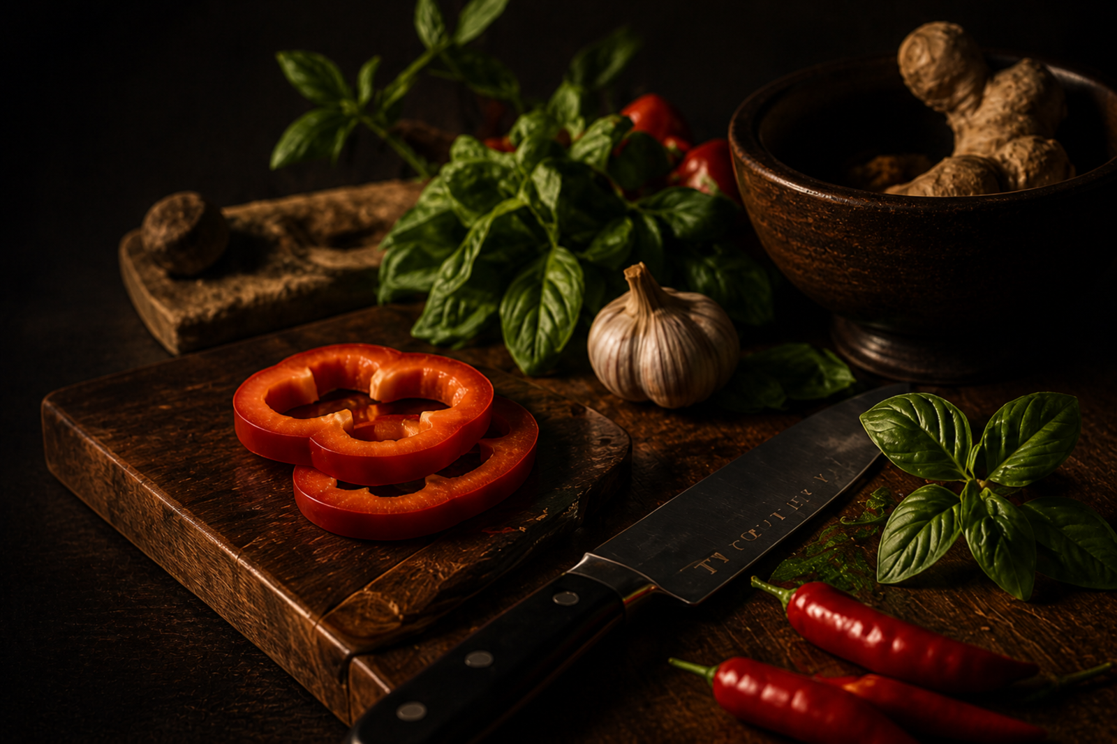 Verse groenten en Thaise ingrediënten